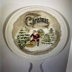Ceramica Cuore Ceramics Made in Italy Santa Christmas Trivet Cheese Plate